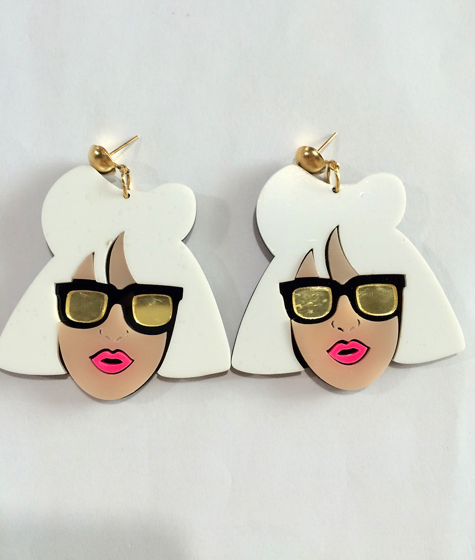 Lady Gaga Acrylic Big Earring