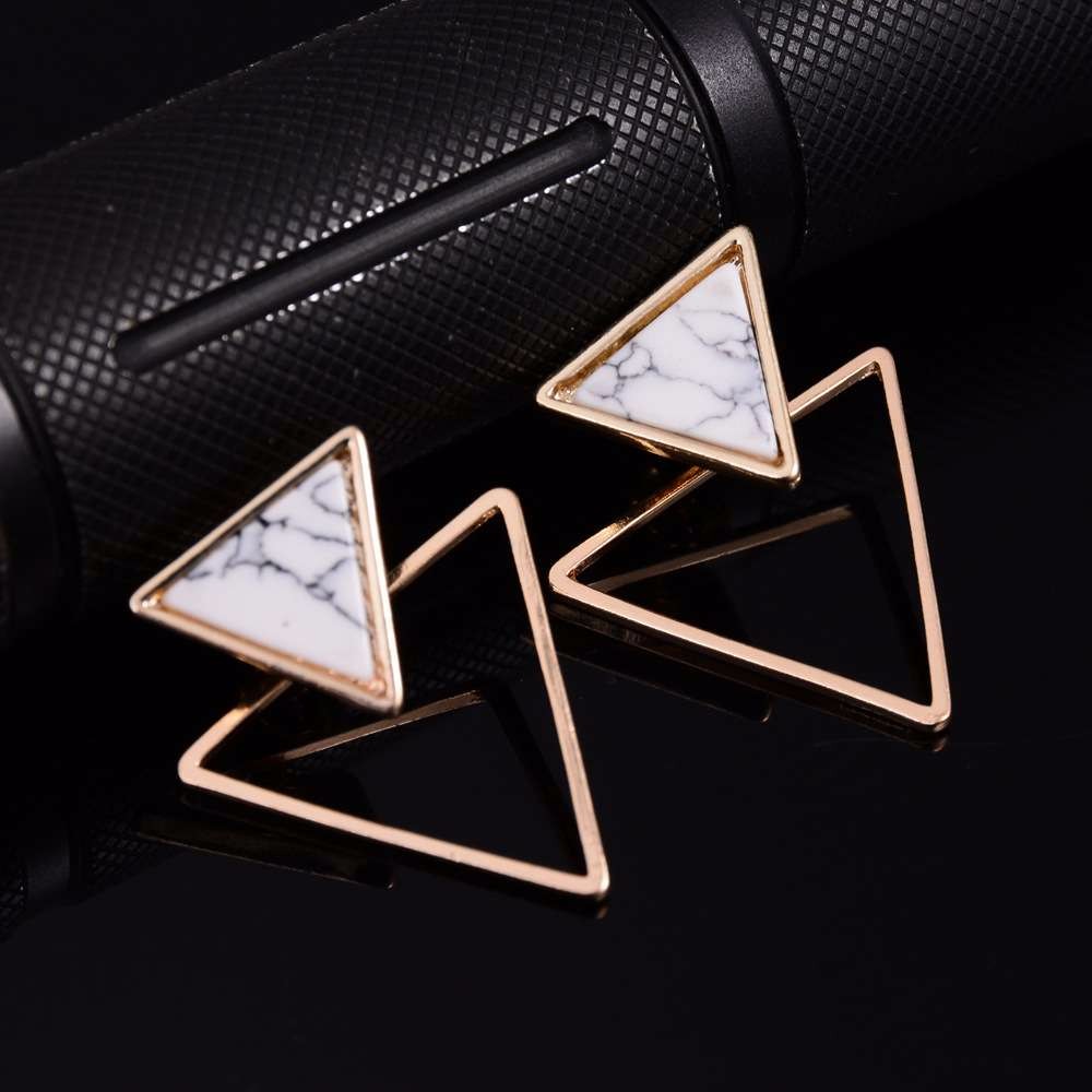 Geometric Triangle Bar Earring